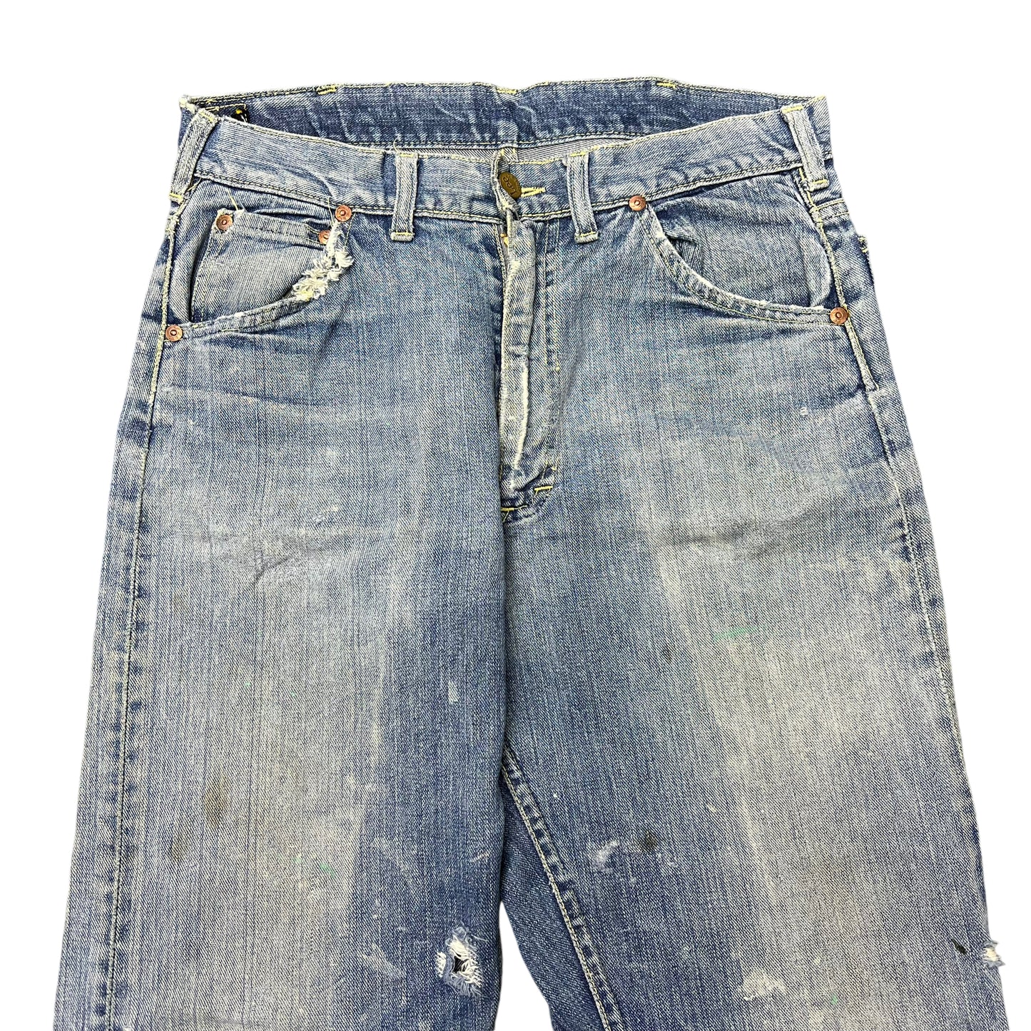 1960s Lee Riders faded distressed cowboy denim jeans (30w)