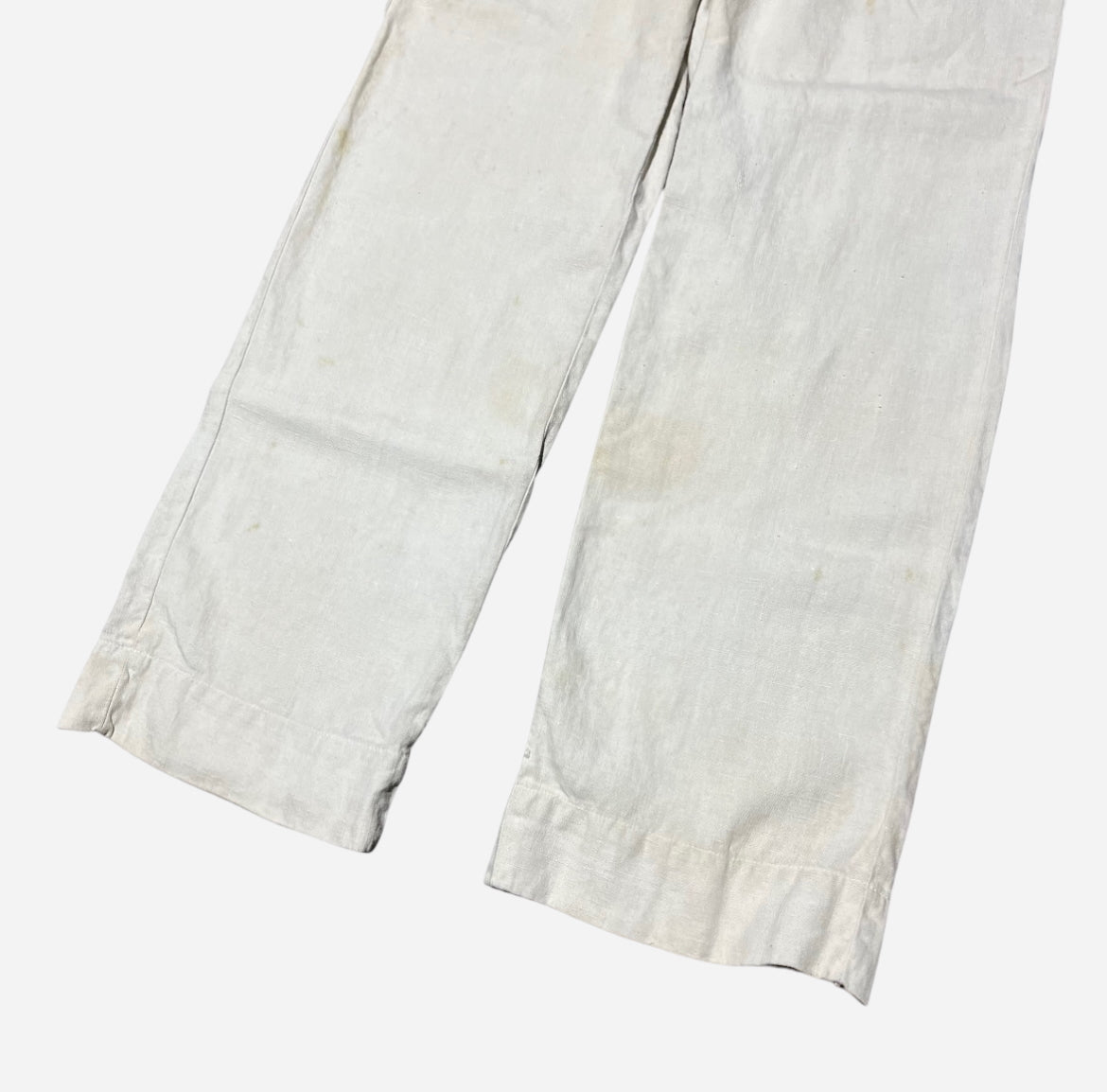 1930s Happy Man white linen pleated pants (29w)