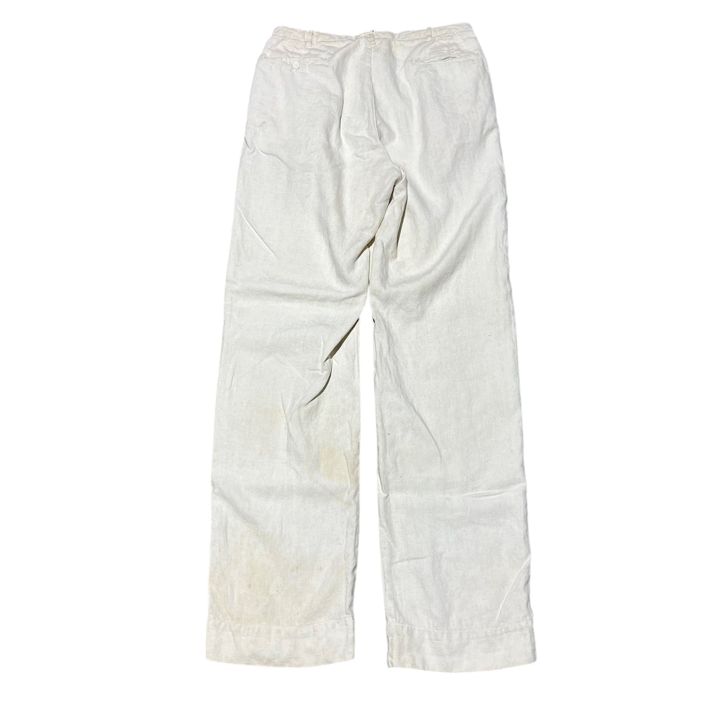 1930s Happy Man white linen pleated pants (29w)