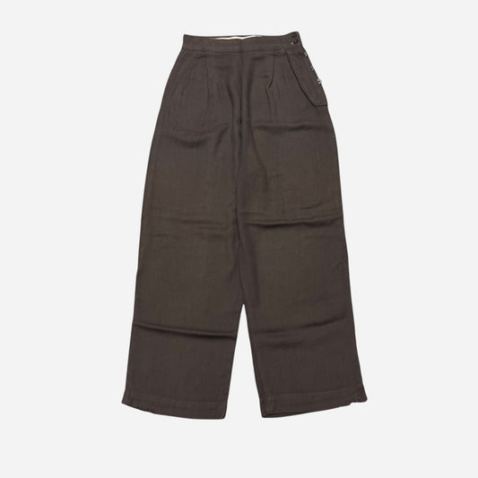 1940s WWII US Army women’s cotton/rayon brown side button uniform pants (25w)