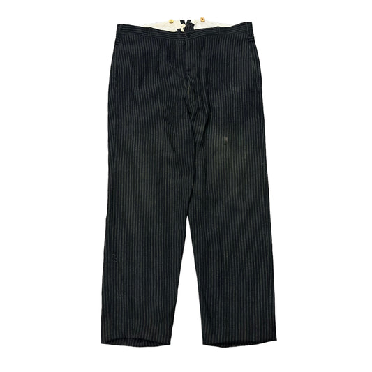 1920s Striped wool work suit pants (36w)