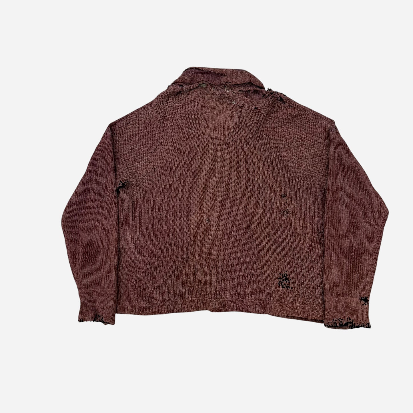 1930s Sun faded red cotton cardigan (XL)