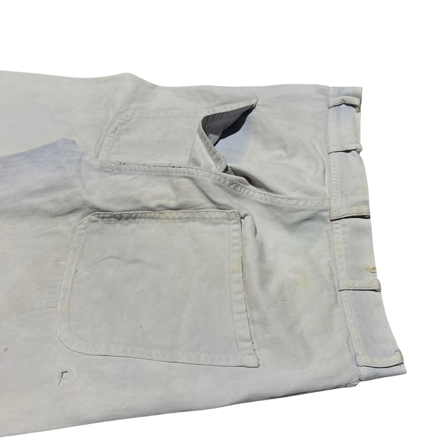 1930s USN Pre War slant pocket flared sailor pants light blue sunfaded white (27w)