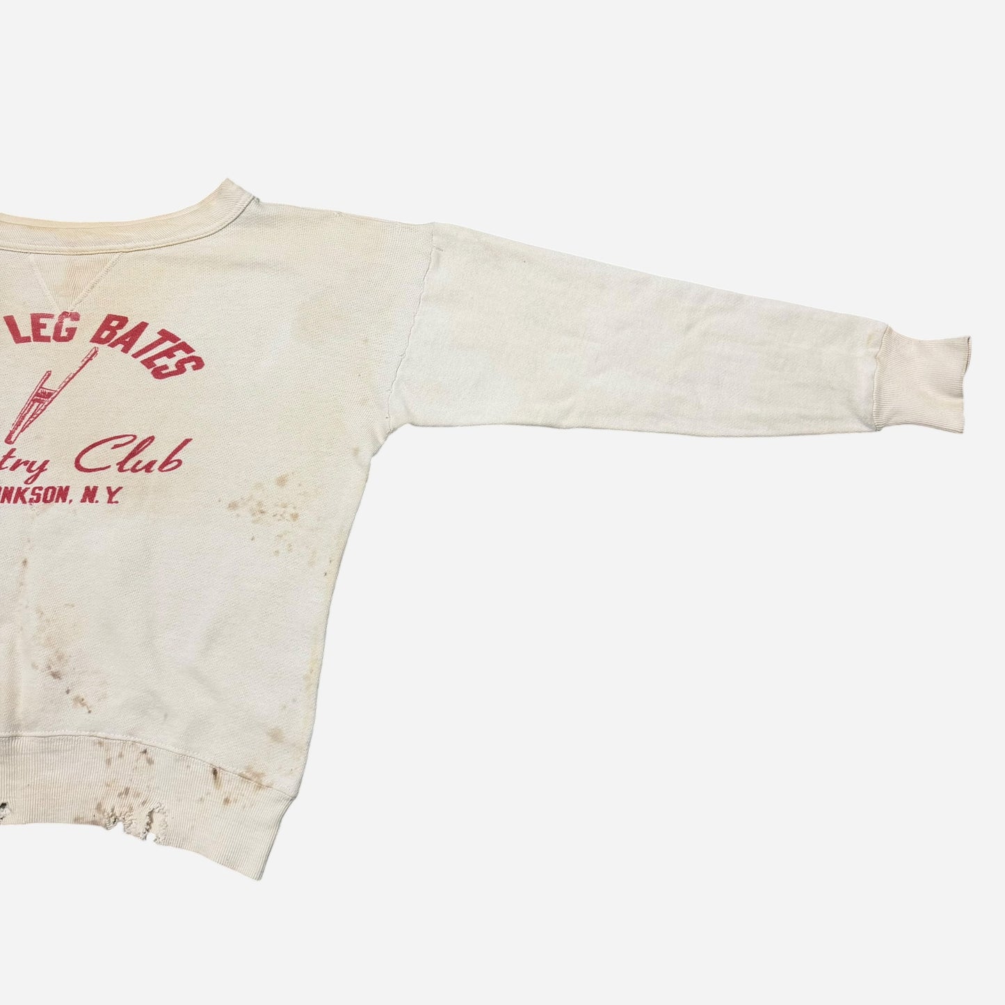 1950s Peg leg print sweatshirt (L)