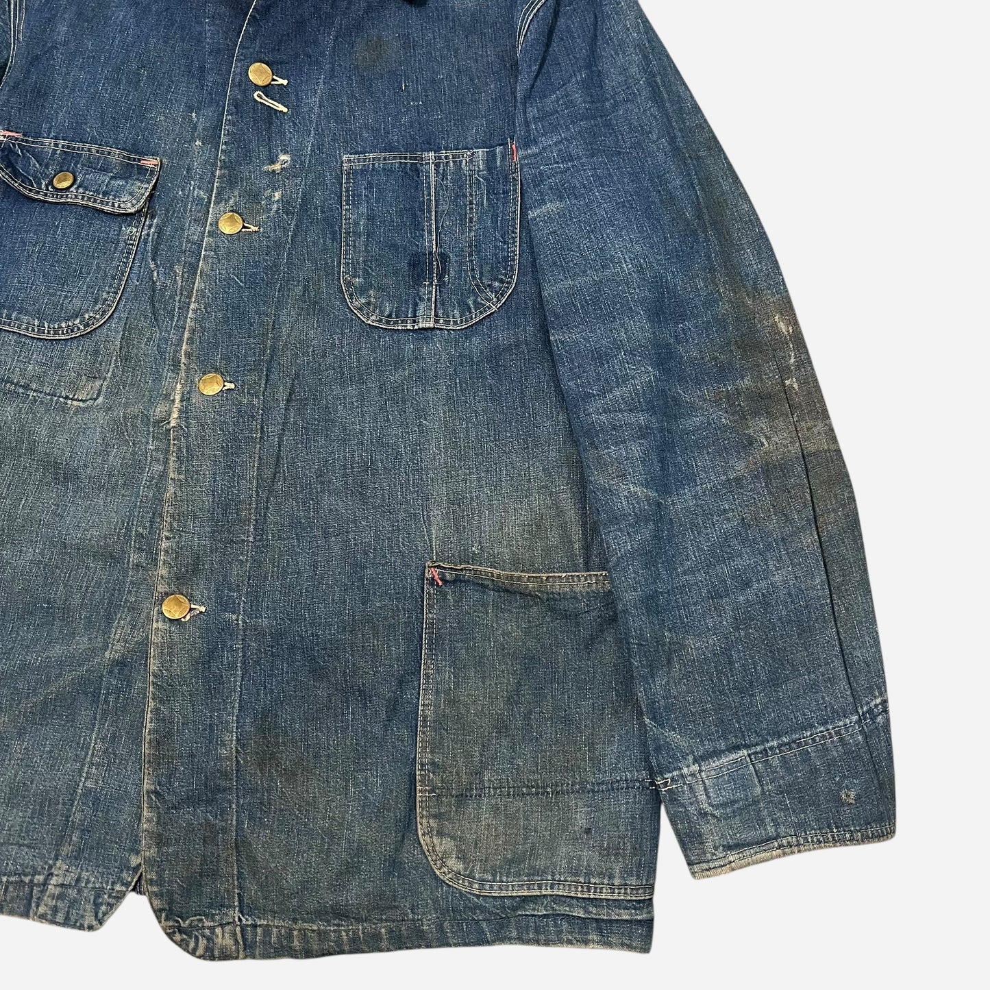 1950s Unbranded denim chore jacket (XL)