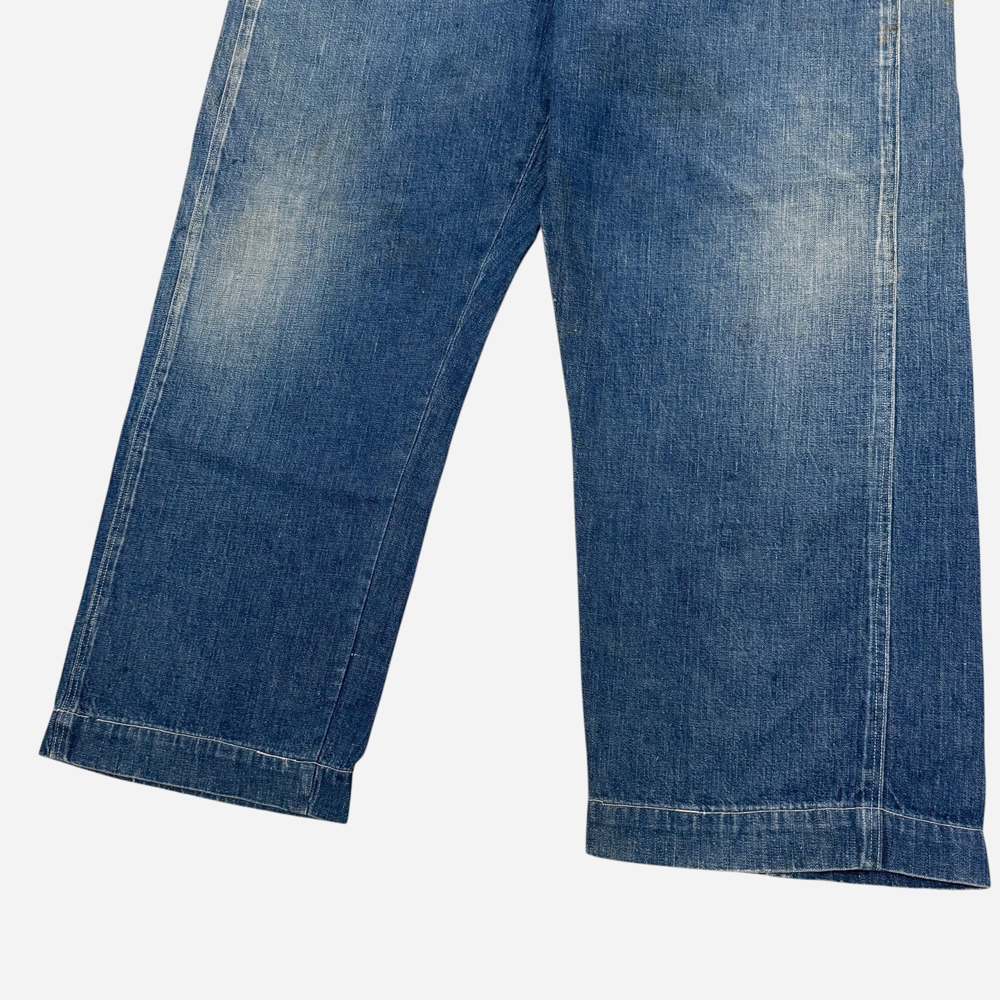 1910s Amoskeag denim split back cinch selvedge jeans (40w)