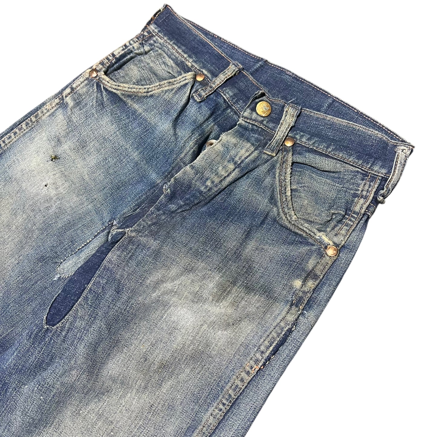 1940s Sanforized donut button fly denim jeans (25w)