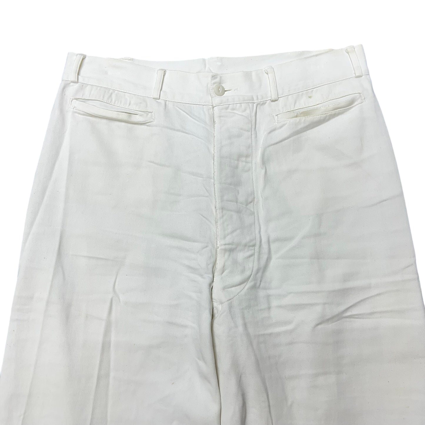 1940s USN white flared sailor pants (28w)