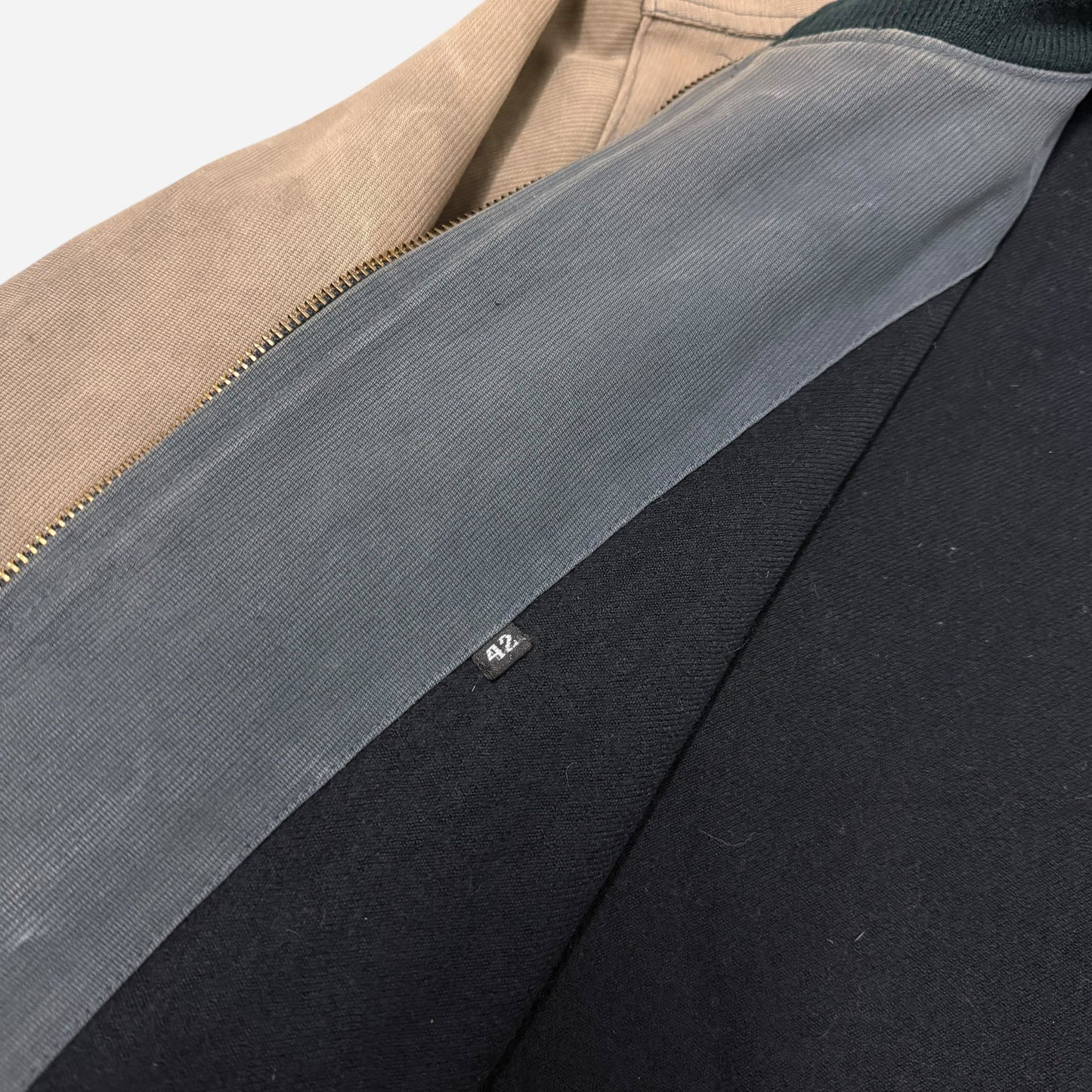 2000s Repro sun faded USN 1st pattern blue zipper deck jacket (L)