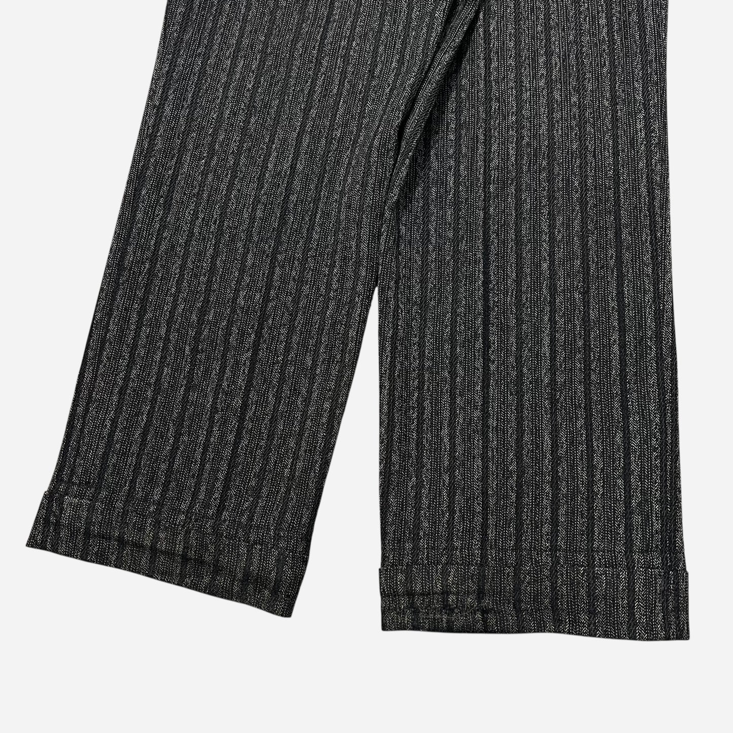1930s Double button salt & pepper striped wool pants (31w)