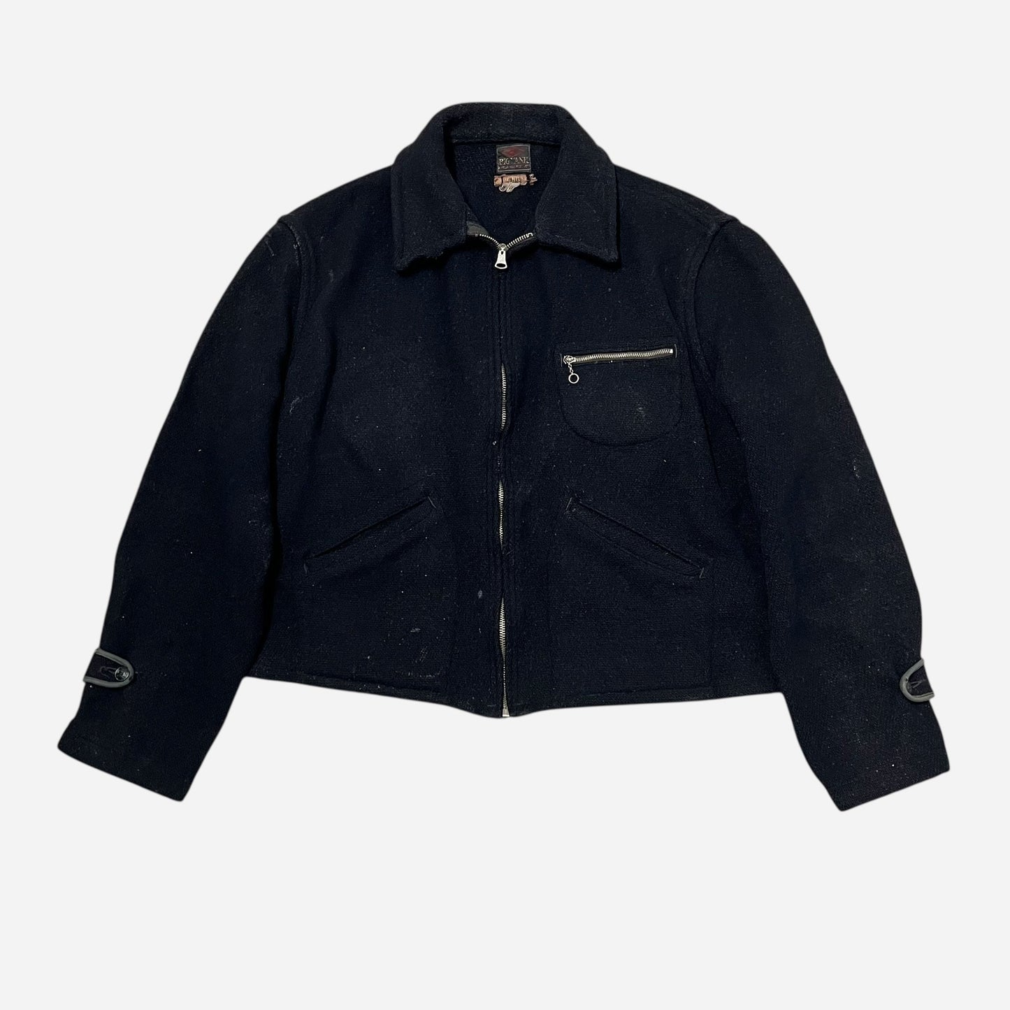 1940s Big Yank dark navy wool belt back jacket (M)