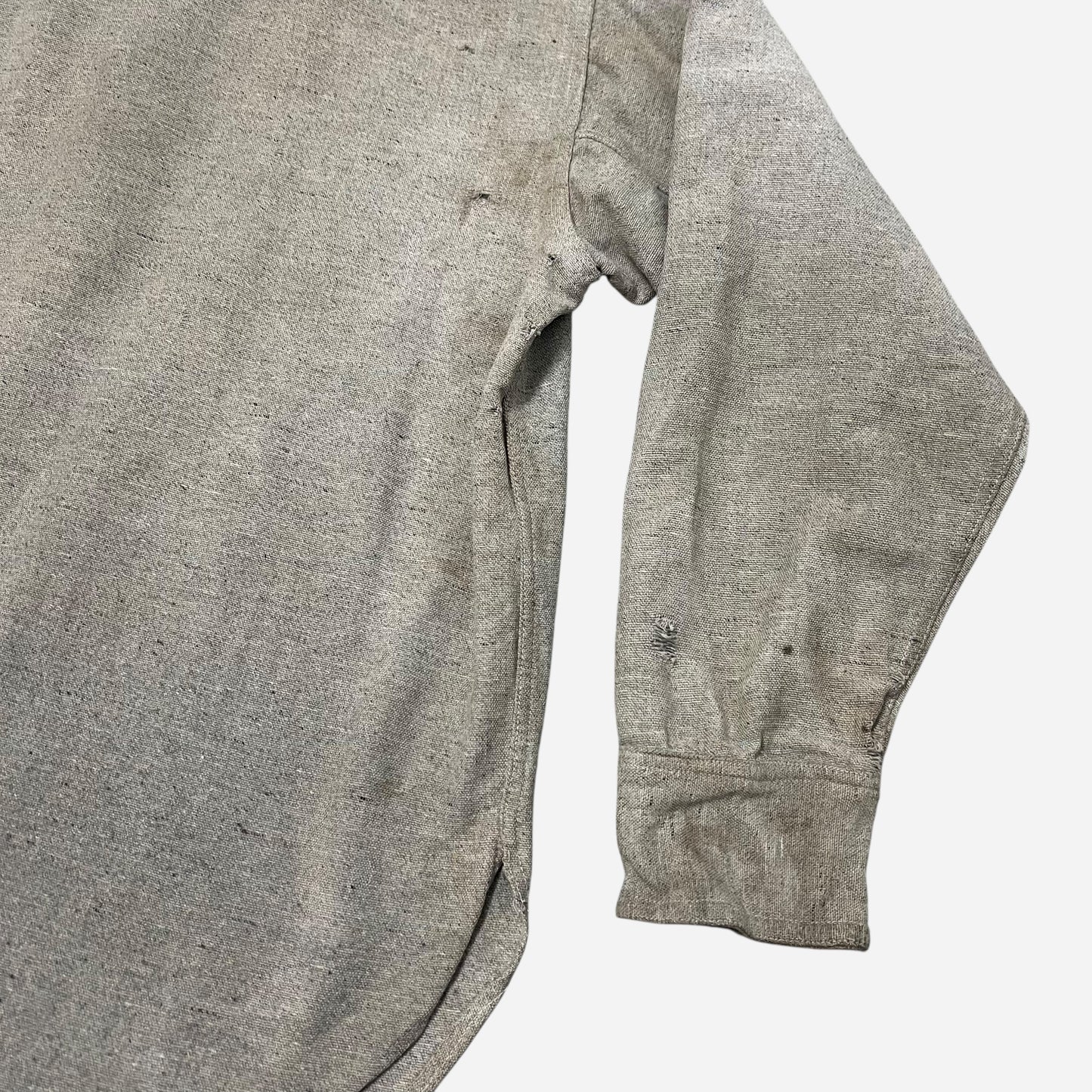 1930s Wool chinstrap flannel work shirt (L)