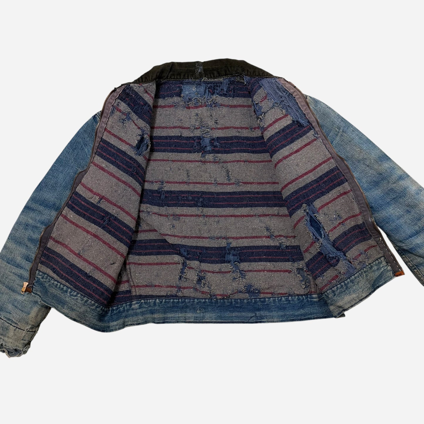 1960s Cropped denim work jacket honey combing (M/L)