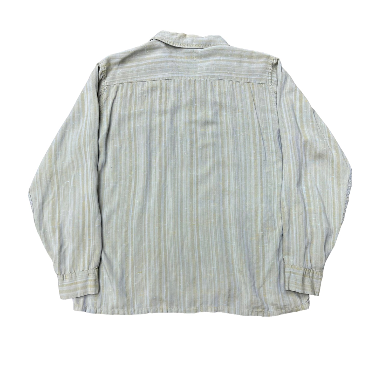 1960s Wings striped fleck rayon shirt (M)