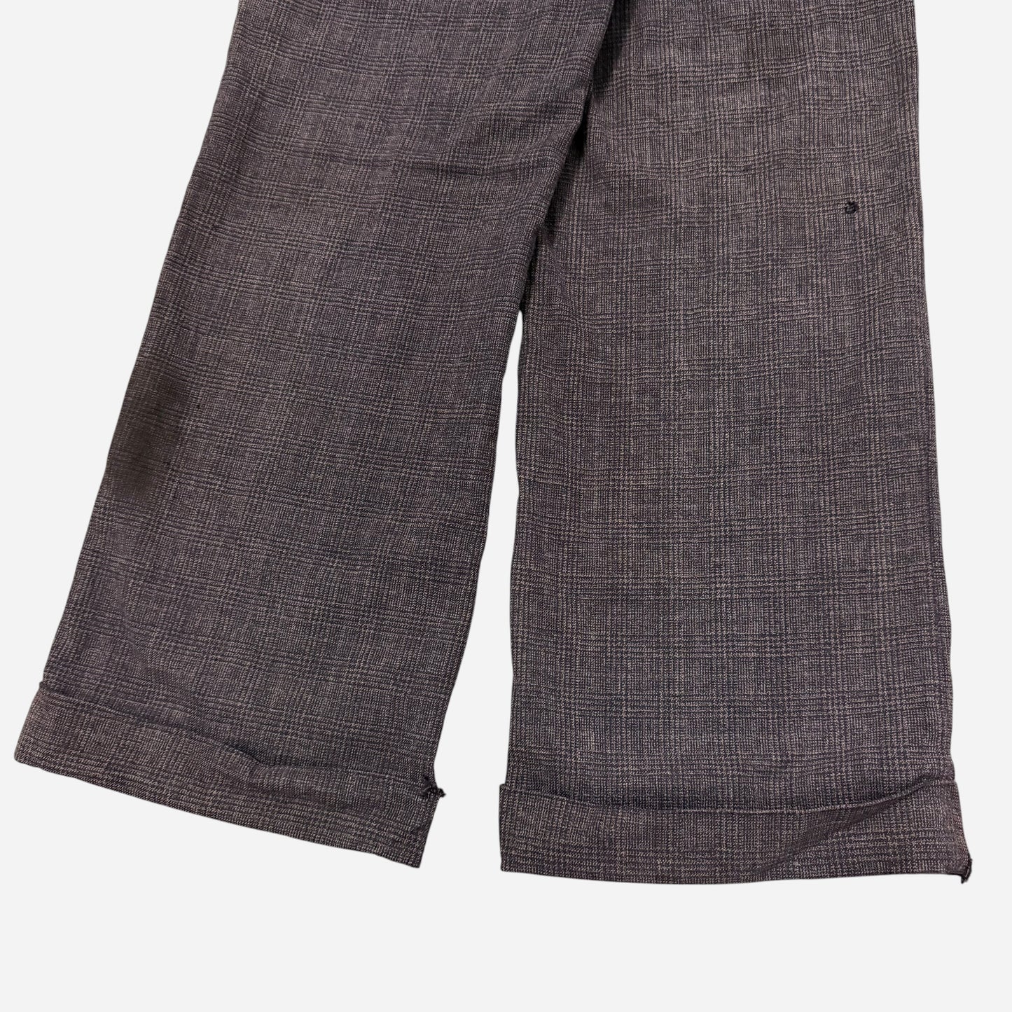 1930s Panama cotton plaid pattern button fly pants (27w)