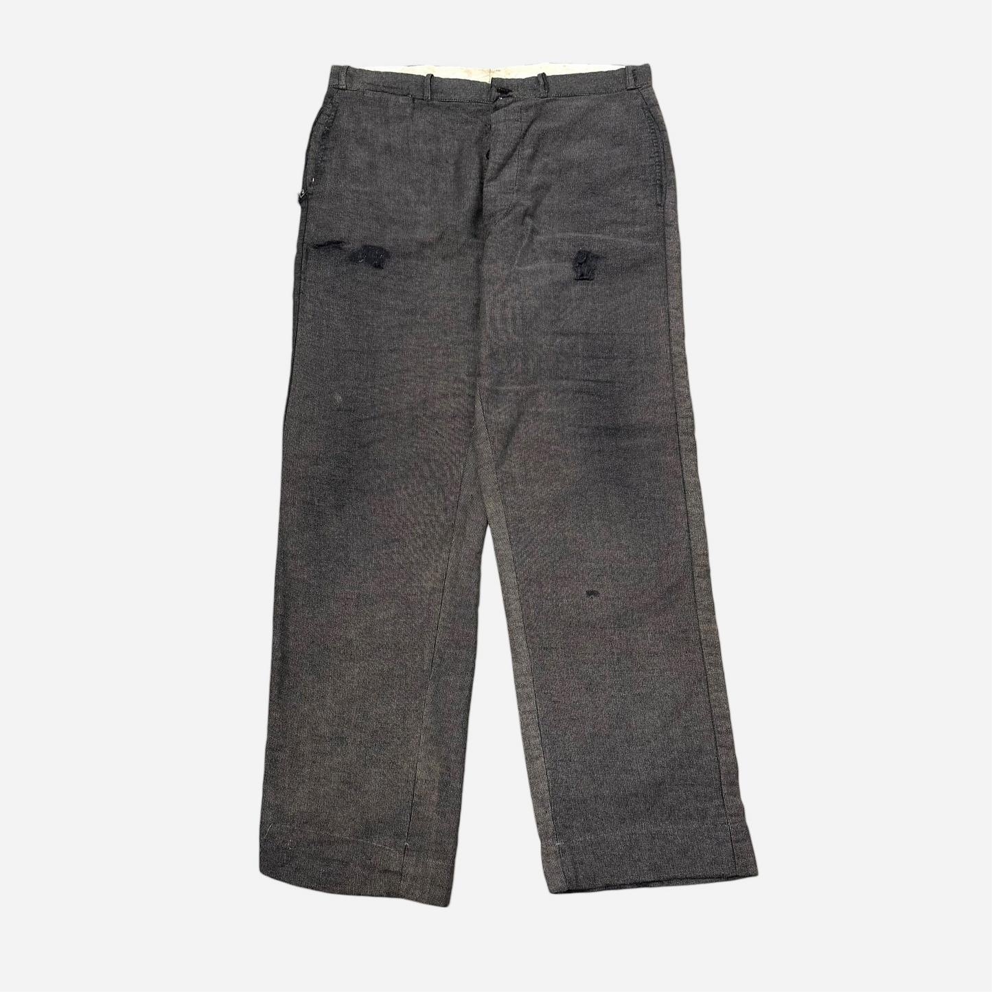1940s Stifel Ironclad moleskin salt & pepper work pants (35w)