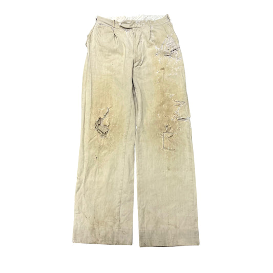 1930s Thrashed wool blend work pants (28w)