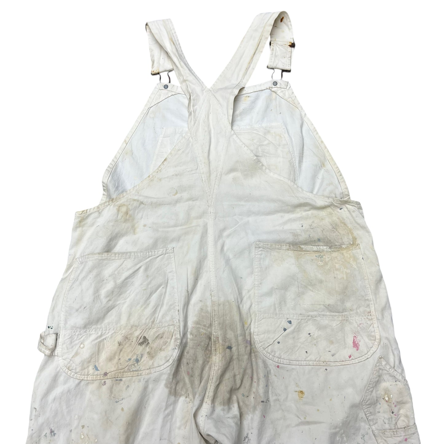 1950s Blue Gem white painter overalls (42w)