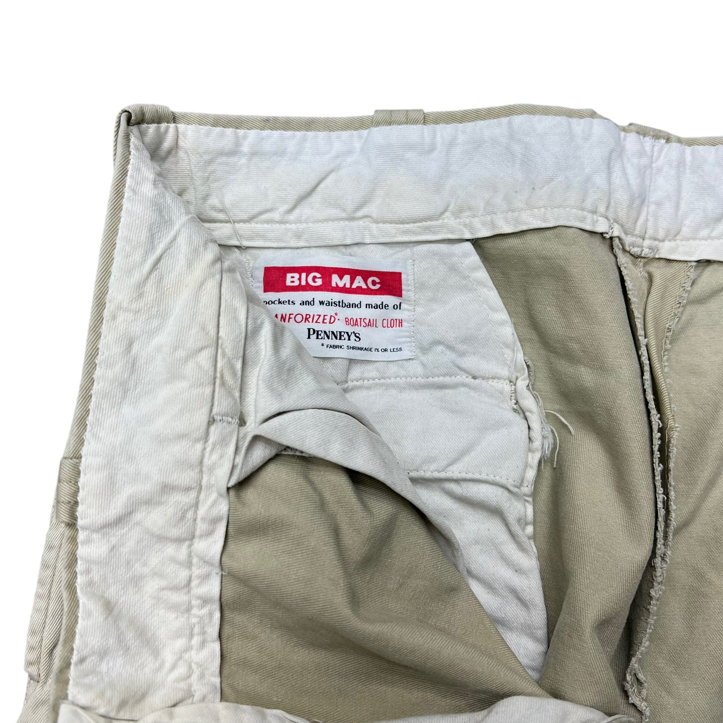 1950s Penney’s Big Mac sail cloth khaki chino work pants (32w)