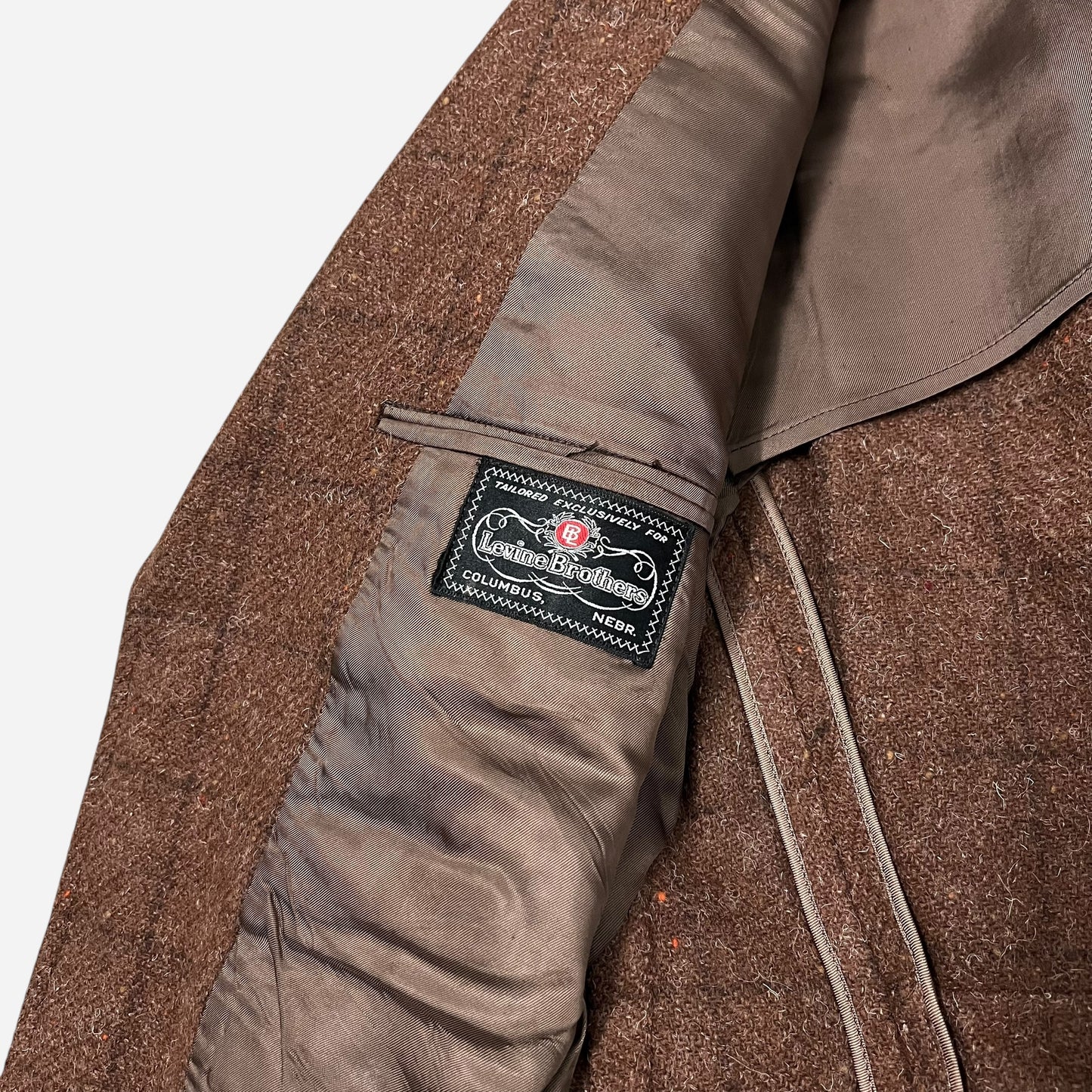 1930s NRA brown wool tweed patch pocket suit jacket (M)