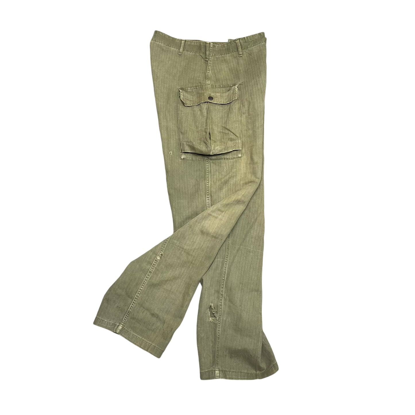 1950s HBT 13 Star button fly cargo US Army pants (32w)