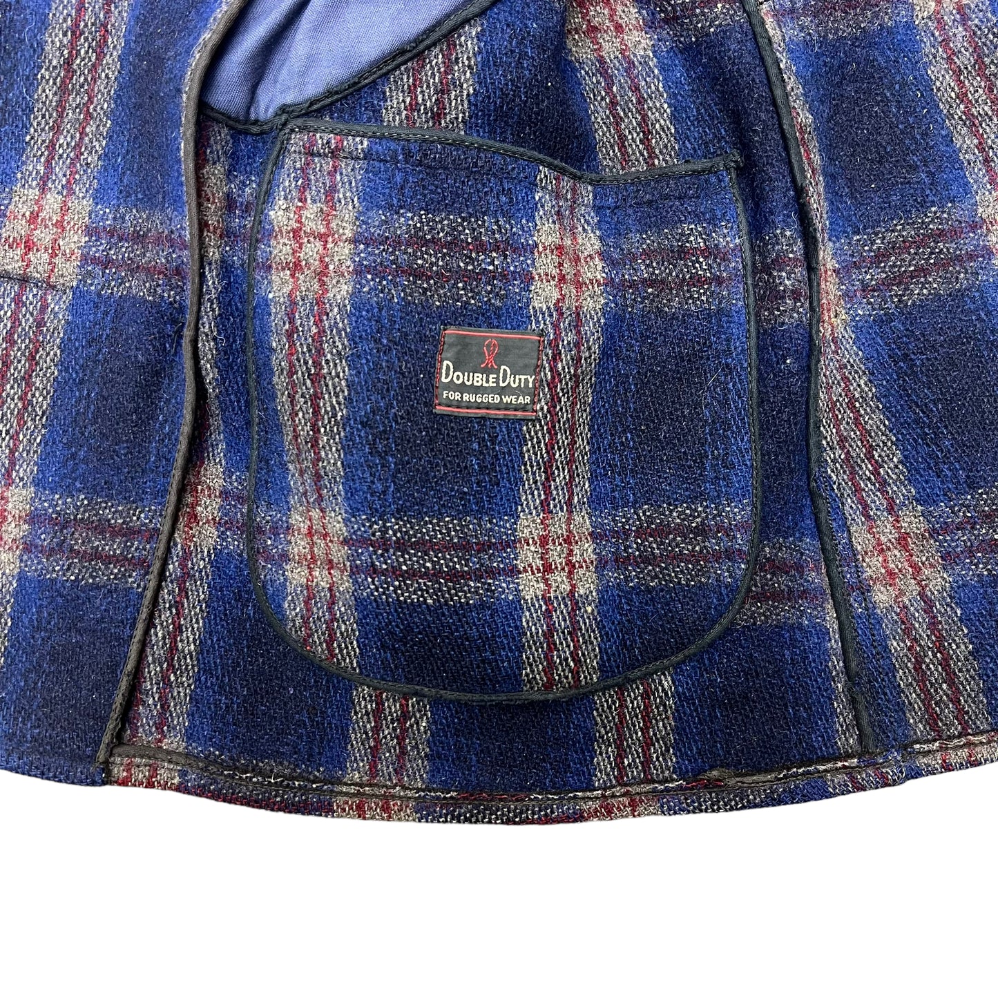 1930s-1940s Sears plaid belt back DB coat (L)