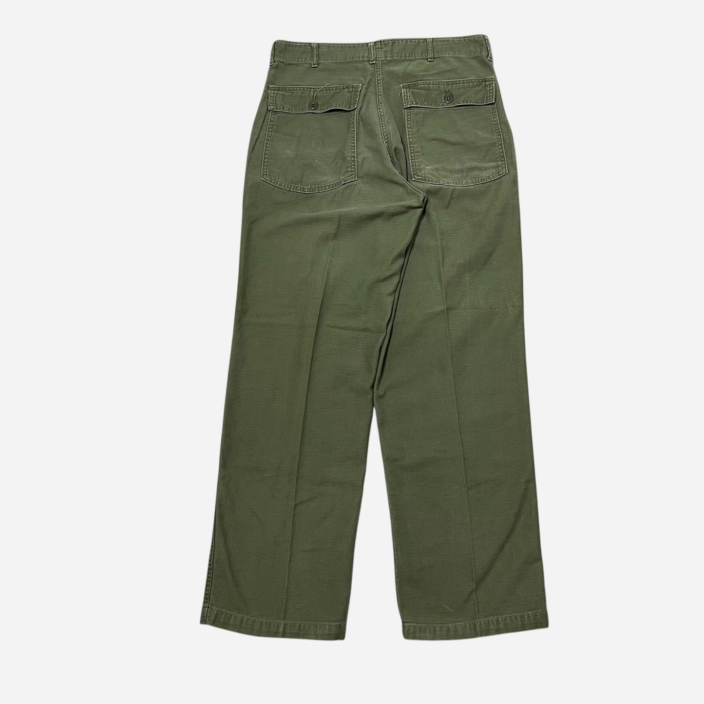 1960s Green OG 107 fatigue pocket button fly pants (32w)