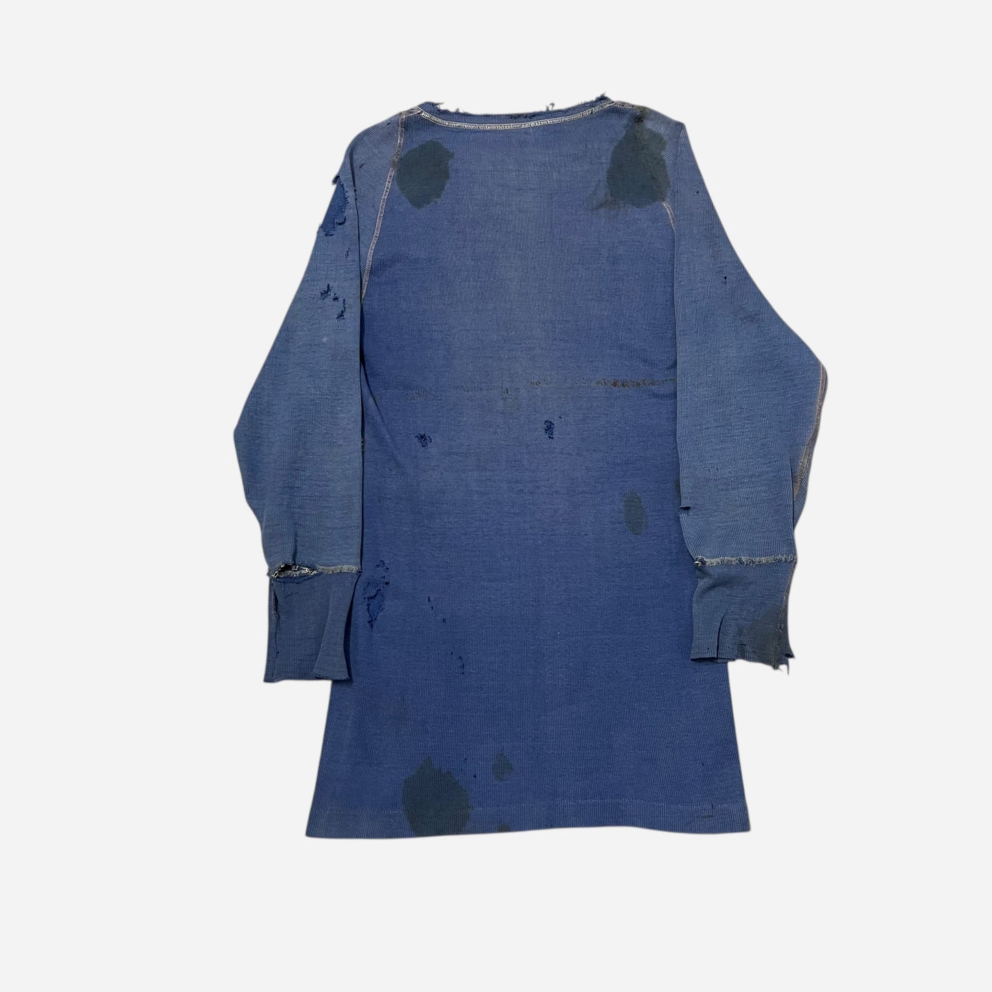 1930s Blue sun faded cotton jersey (M)