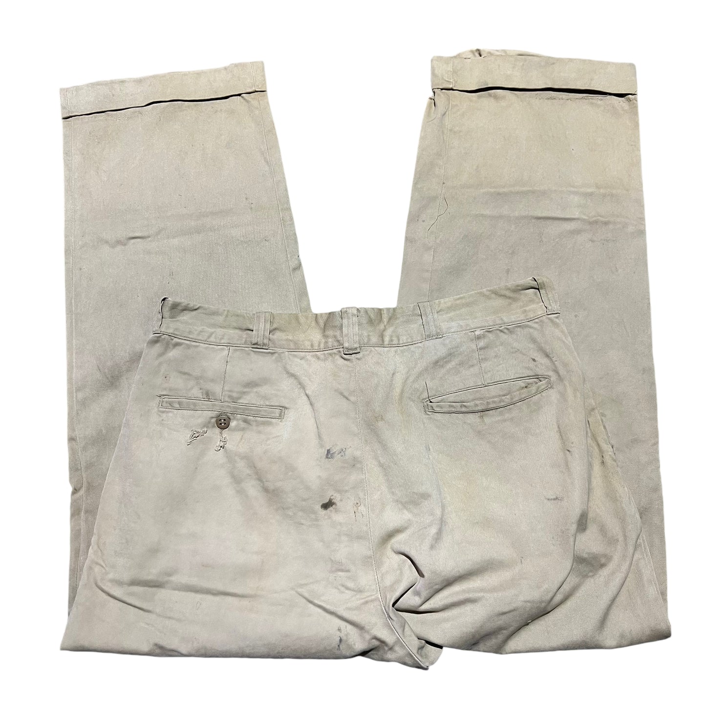 1950s Hercules sail cloth khaki chino work pants (35w)