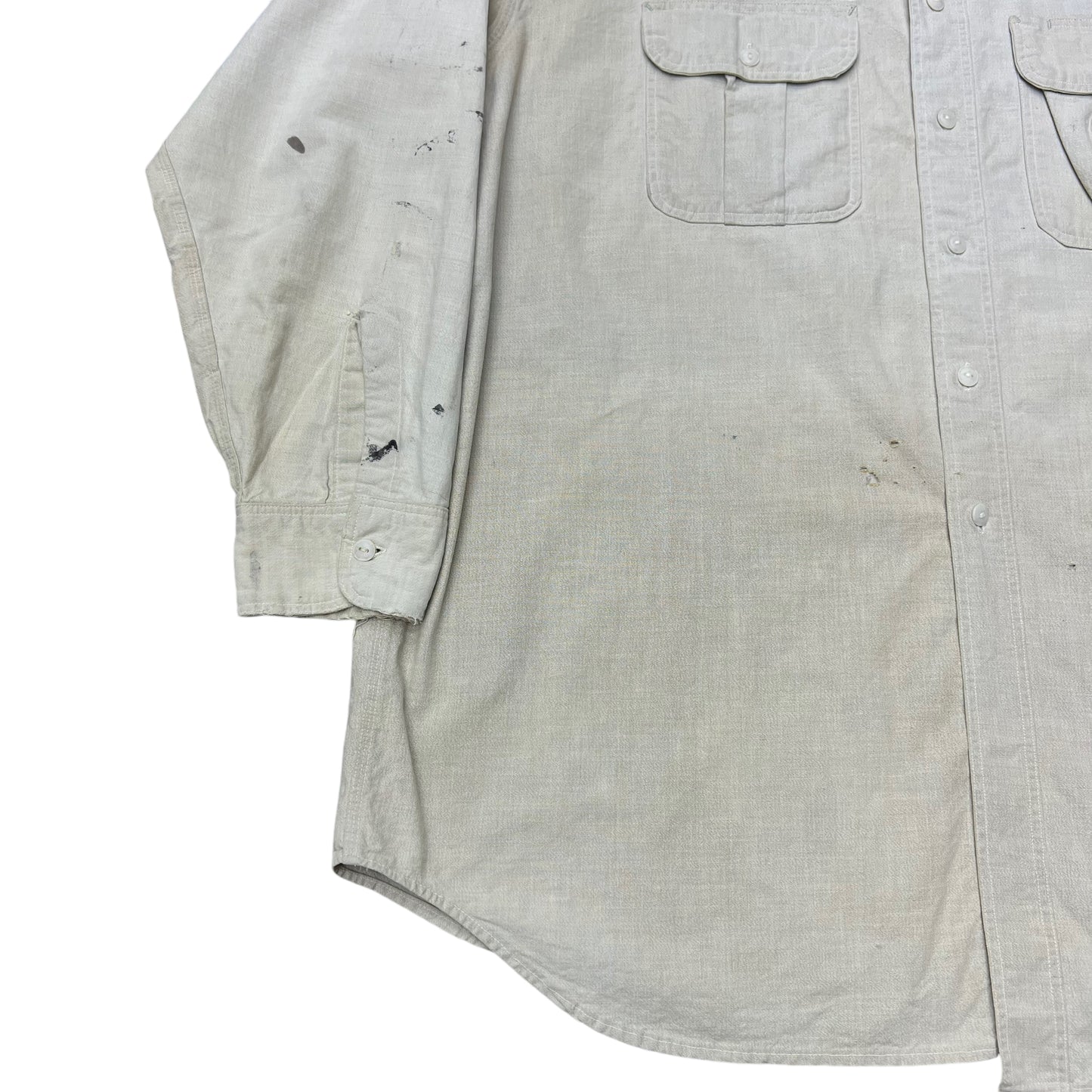 1930s Old Kentucky taxi cloth chambray work shirt (XL)