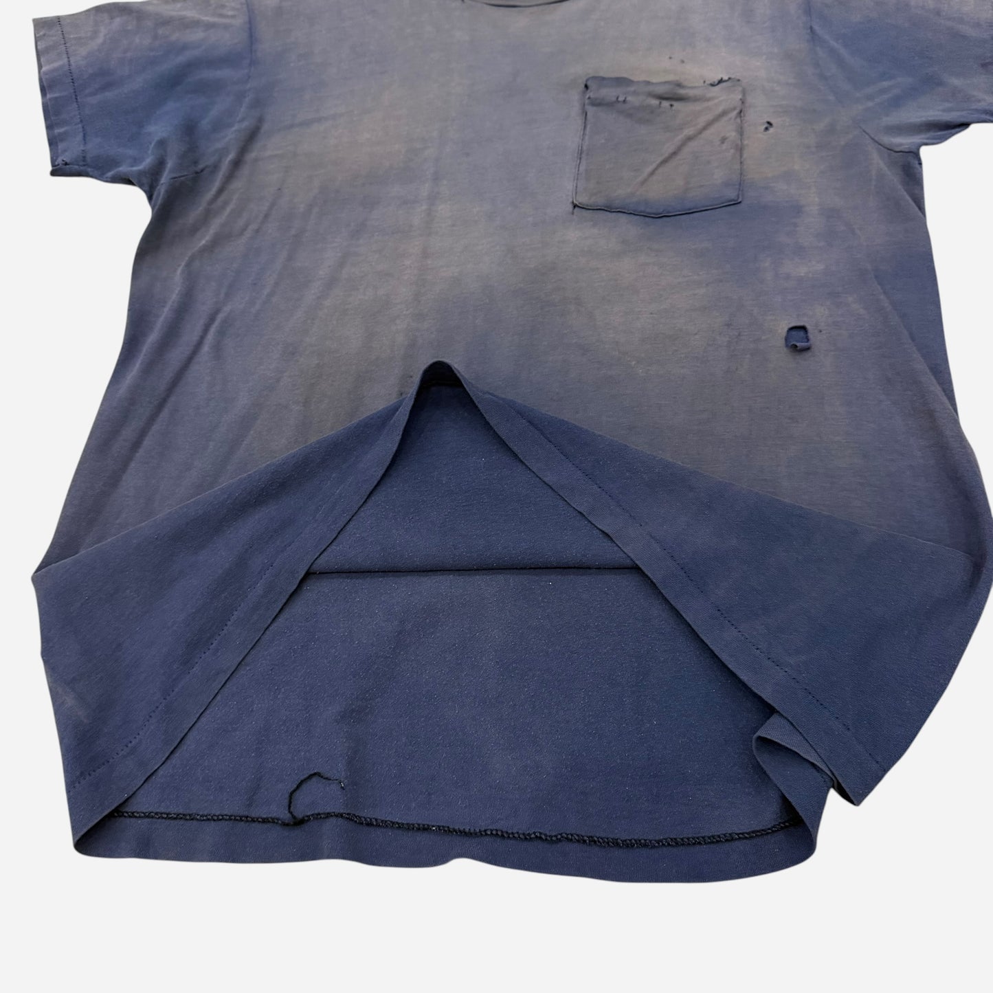 1980s Sun faded blue pocket t shirt (XL)