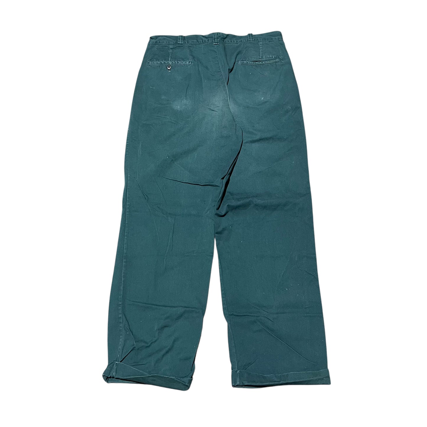 1950s Hercules green chino sail cloth work pants (34w)