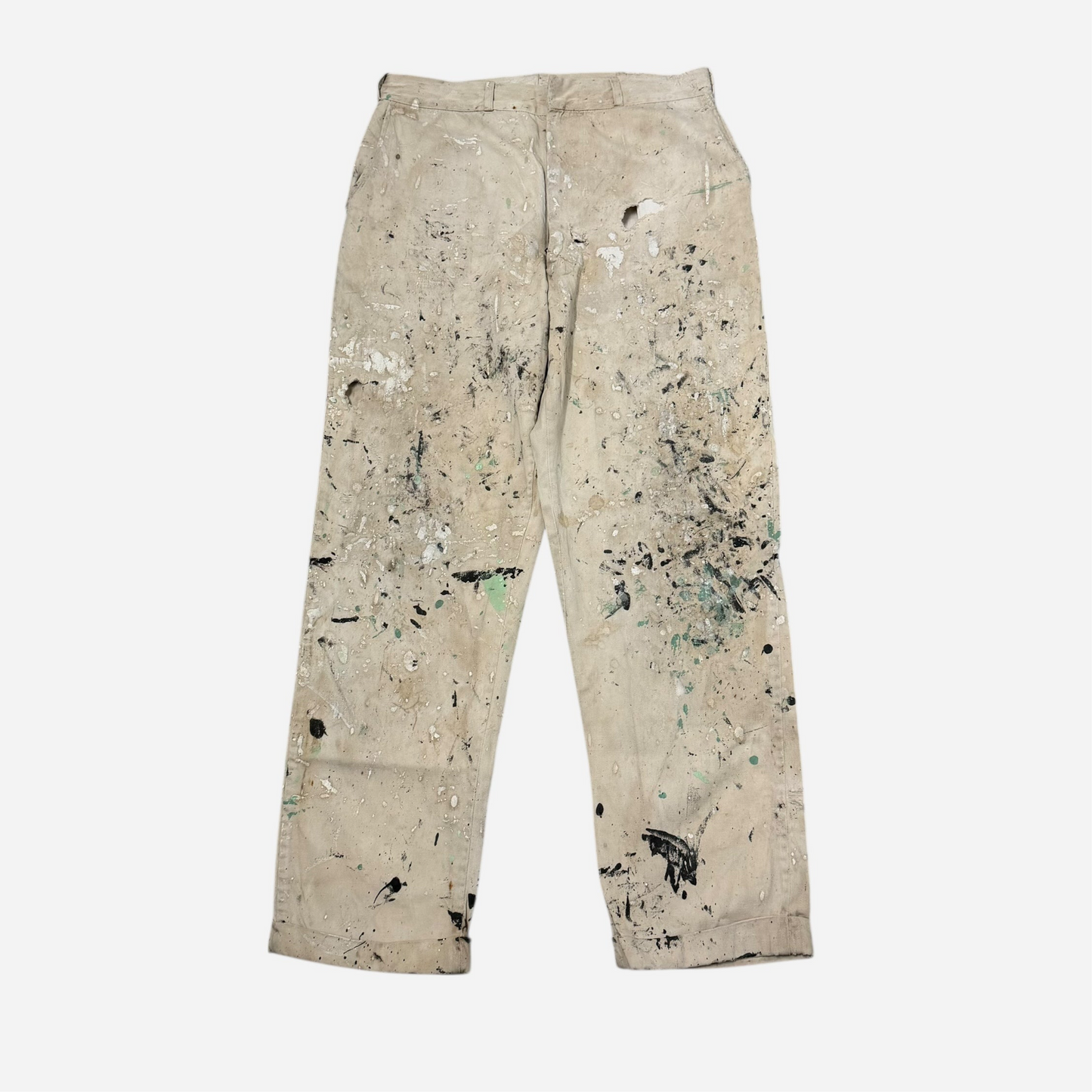 1960s Cotton paint splattered pants (30w)