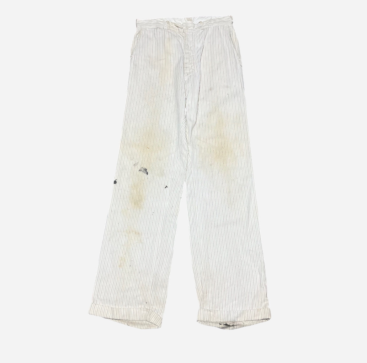 1930s 1940s White ribbed summer pants (30w)