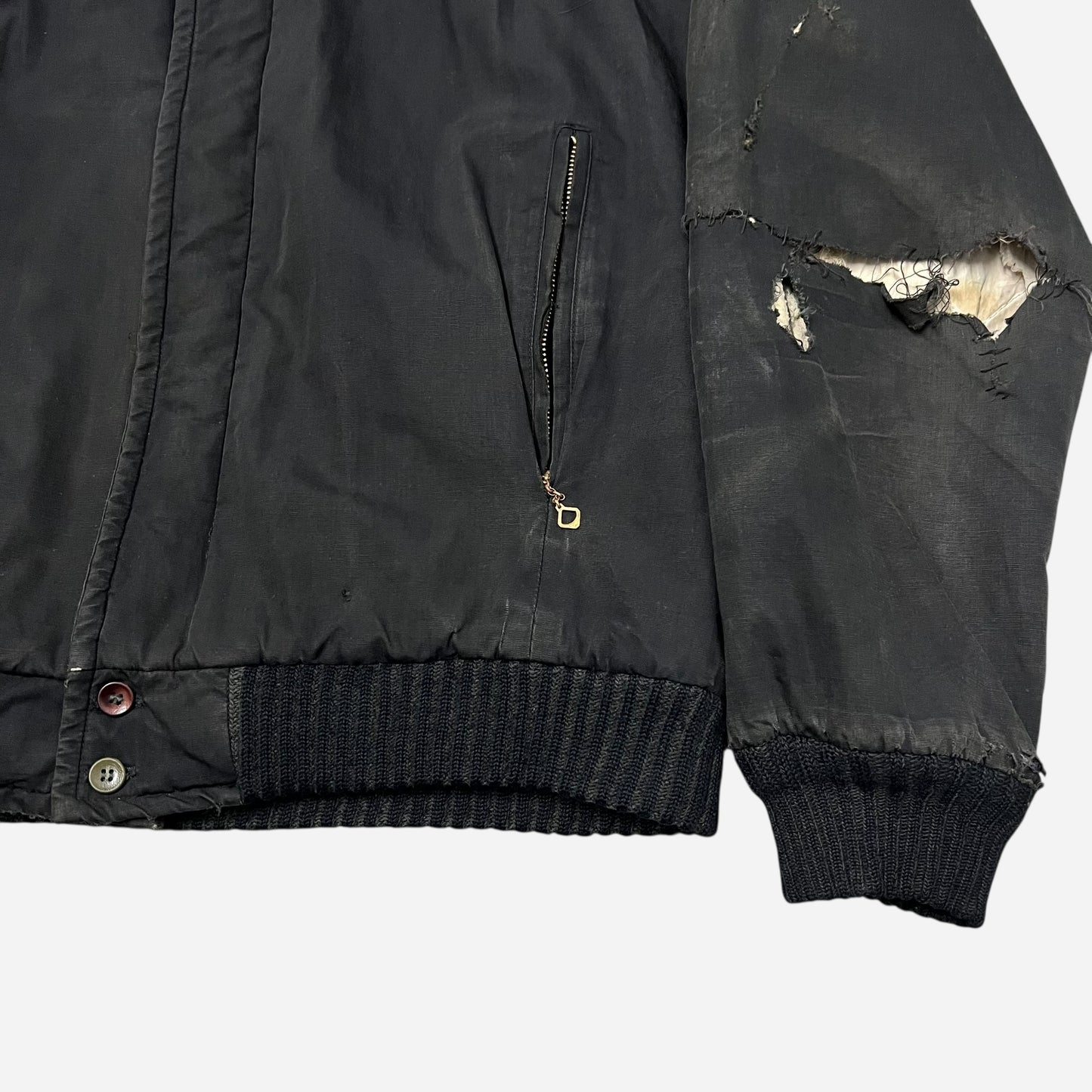 1960s Campus black bomber jacket (M/L)