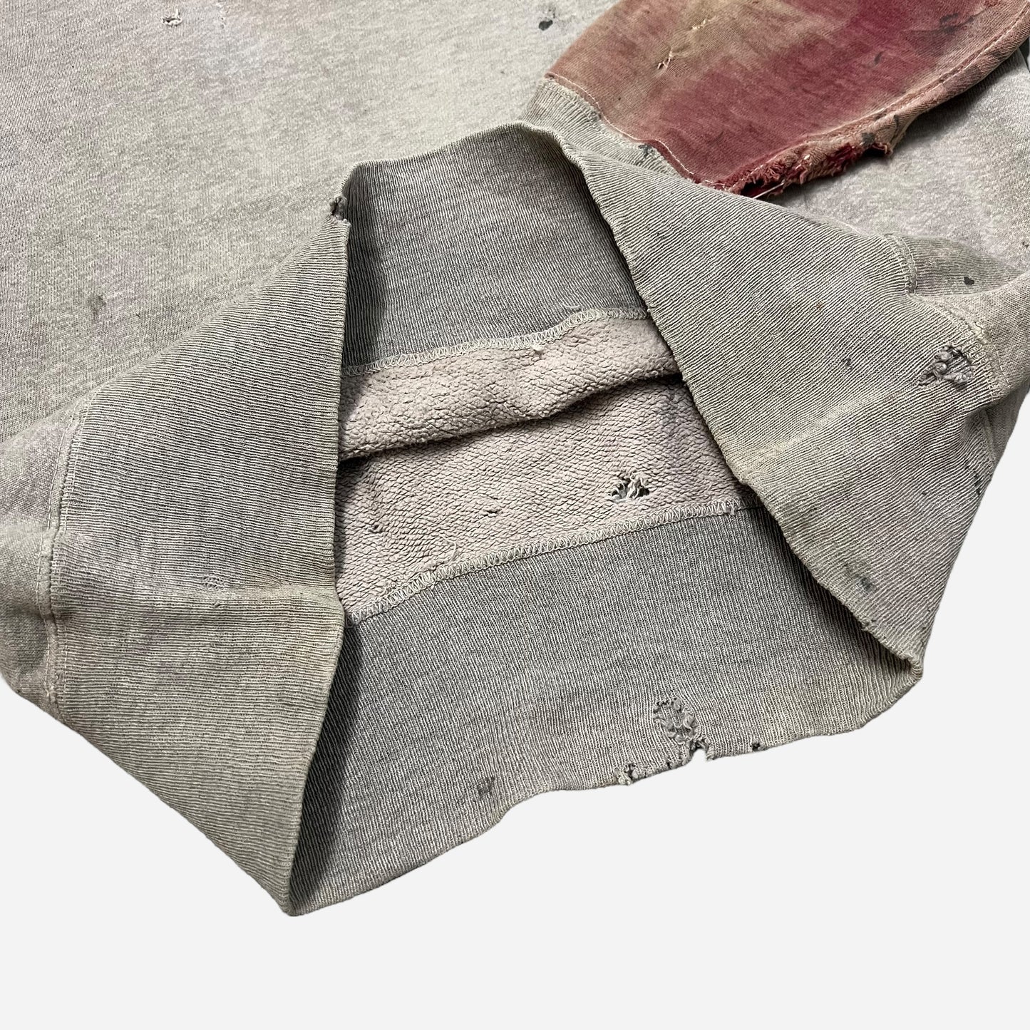 1940s Oneita freedom sleeve double V distressed sweatshirt (M)