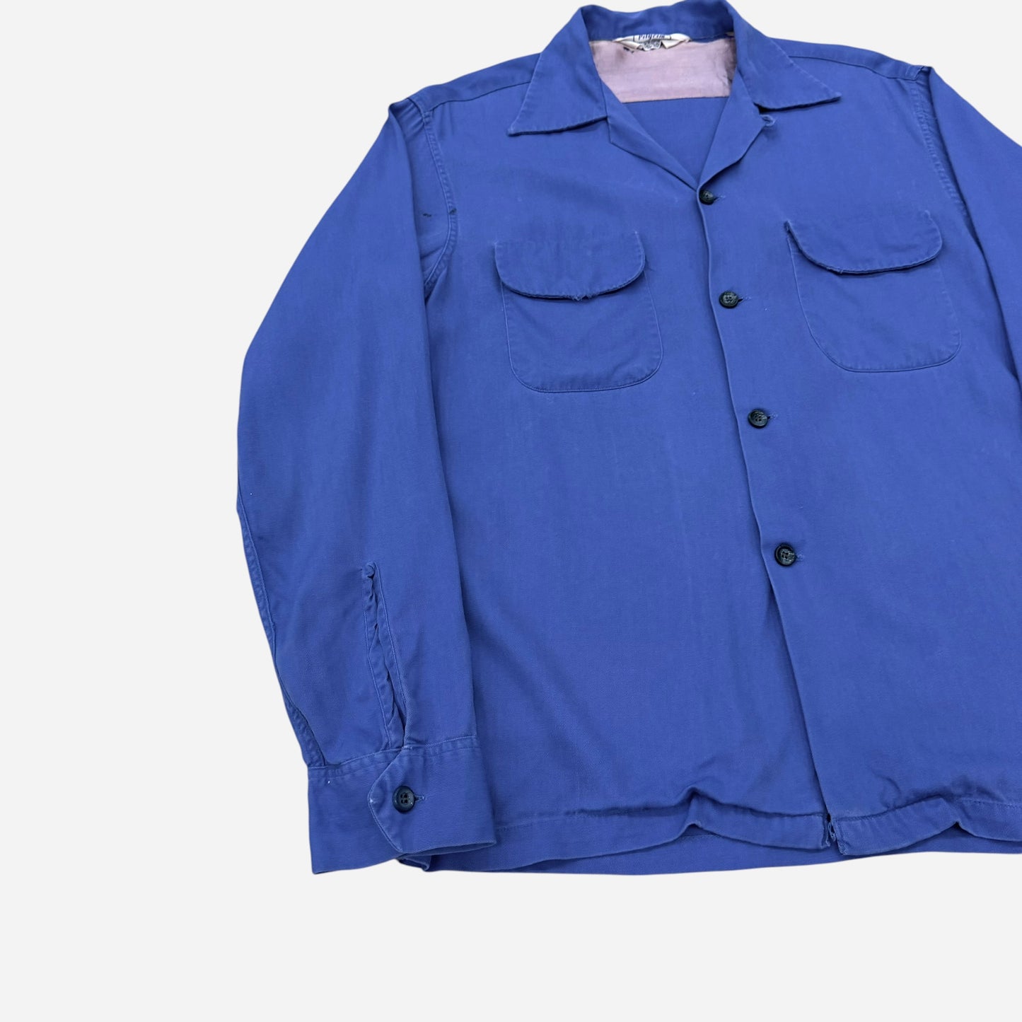 1950s Pilgrim rayon loop collar flap pocket shirt (M)