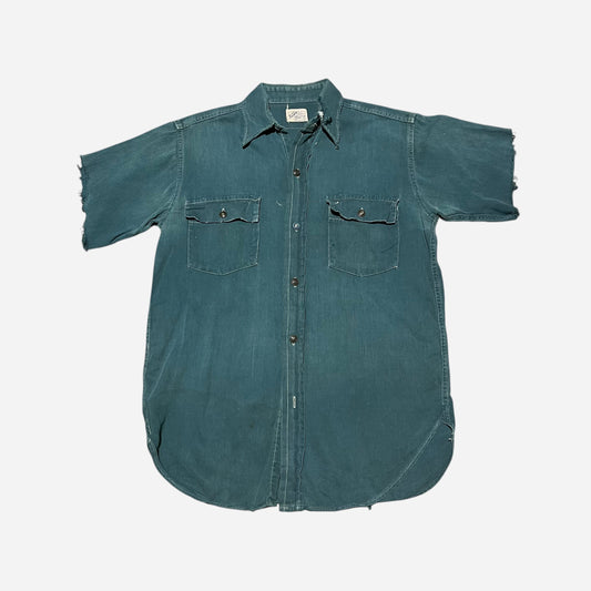 1950s Green cotton work shirt (M)