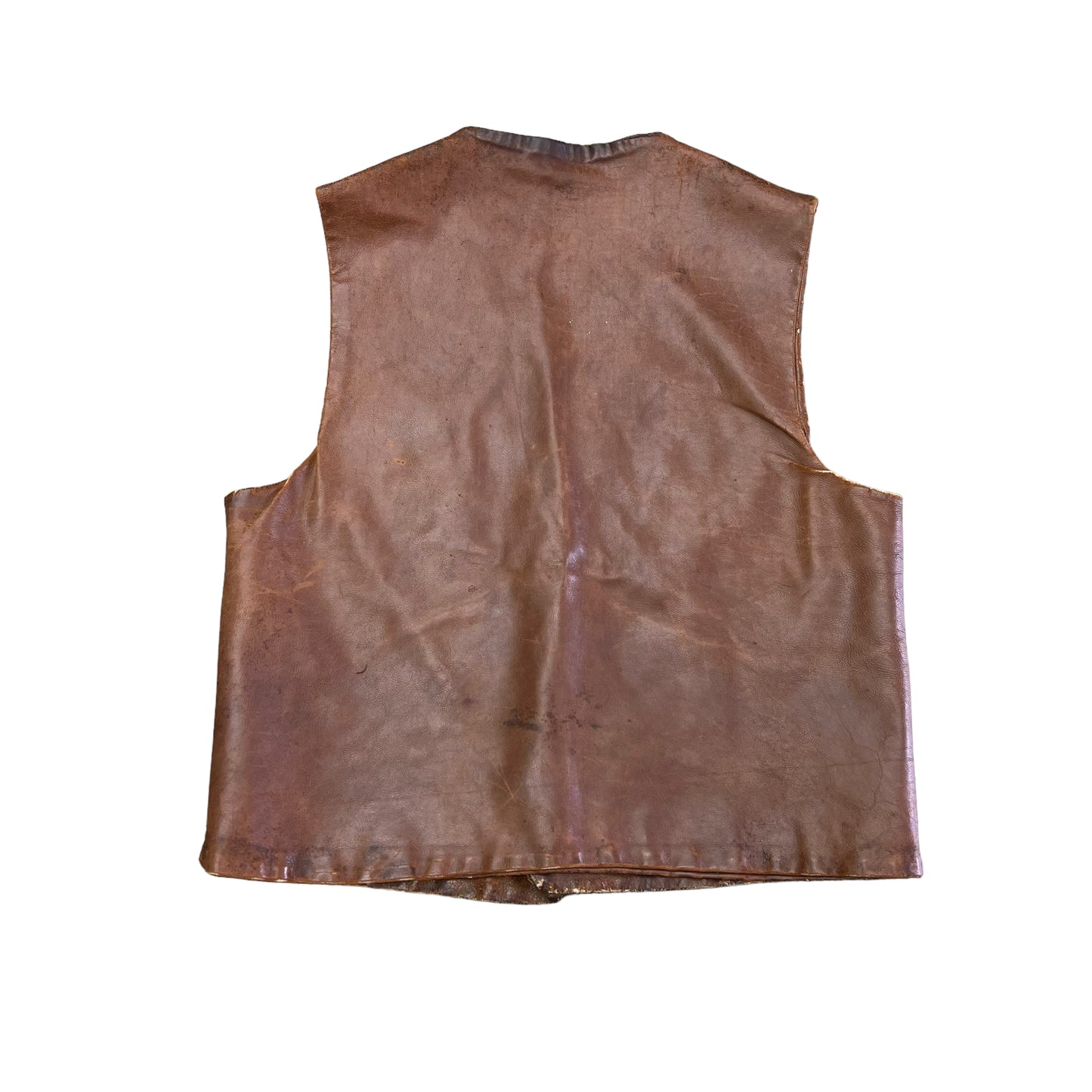 1960s Brown leather vest (M)