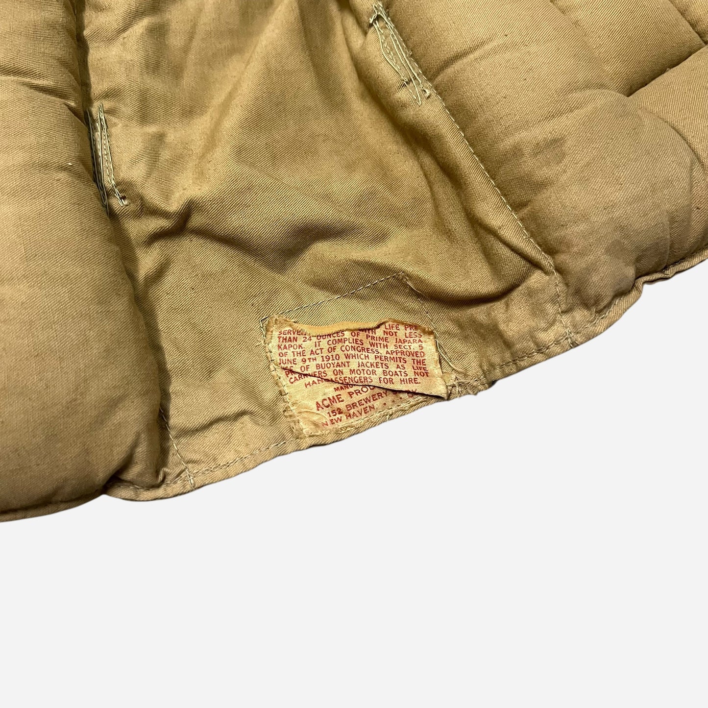 1940s WWII cotton ribbed life vest (M)