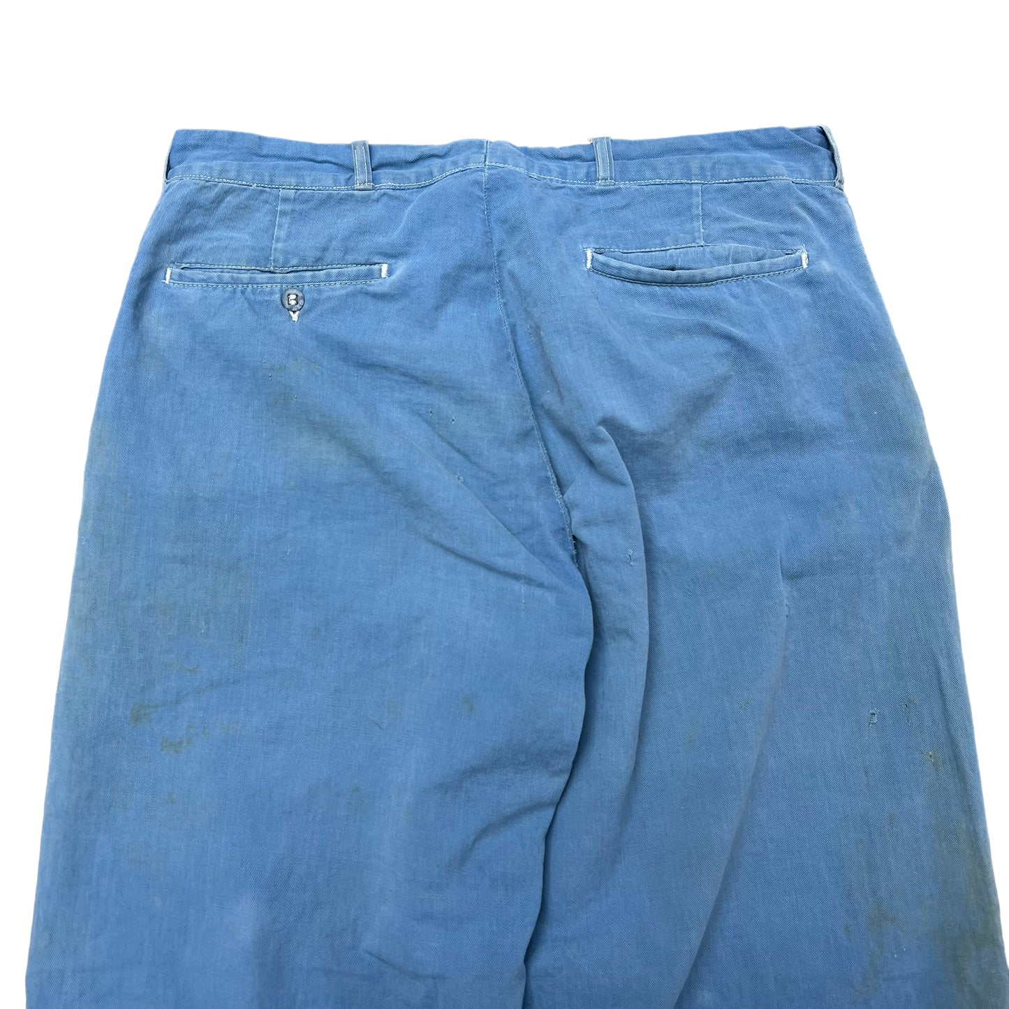 1940s Blue cotton work pants (34w)