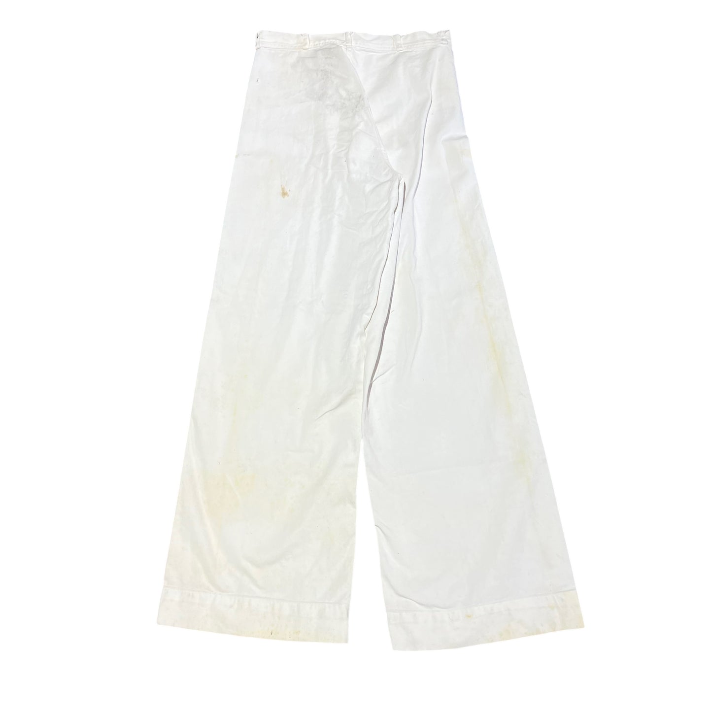 1940s WWII USN white wide leg flared pants (28w)