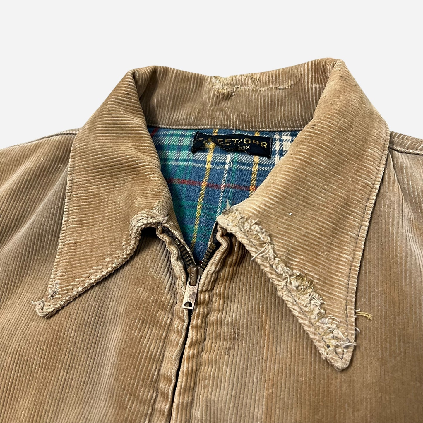 1940s Sweet Orr corduroy cotton flannel lined jacket (L)