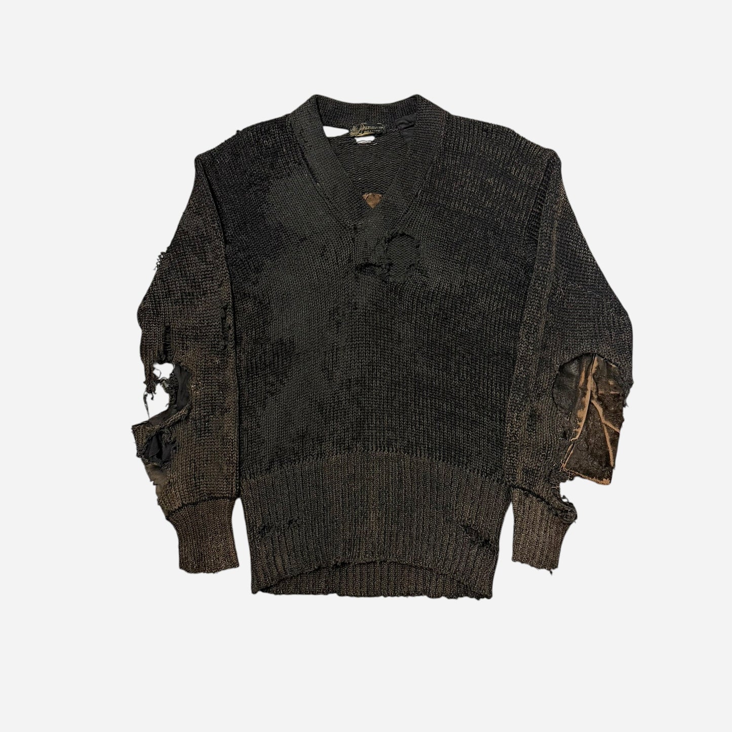1920s Repaired back & green knit (M)