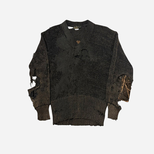 1920s Repaired back & green knit (M)