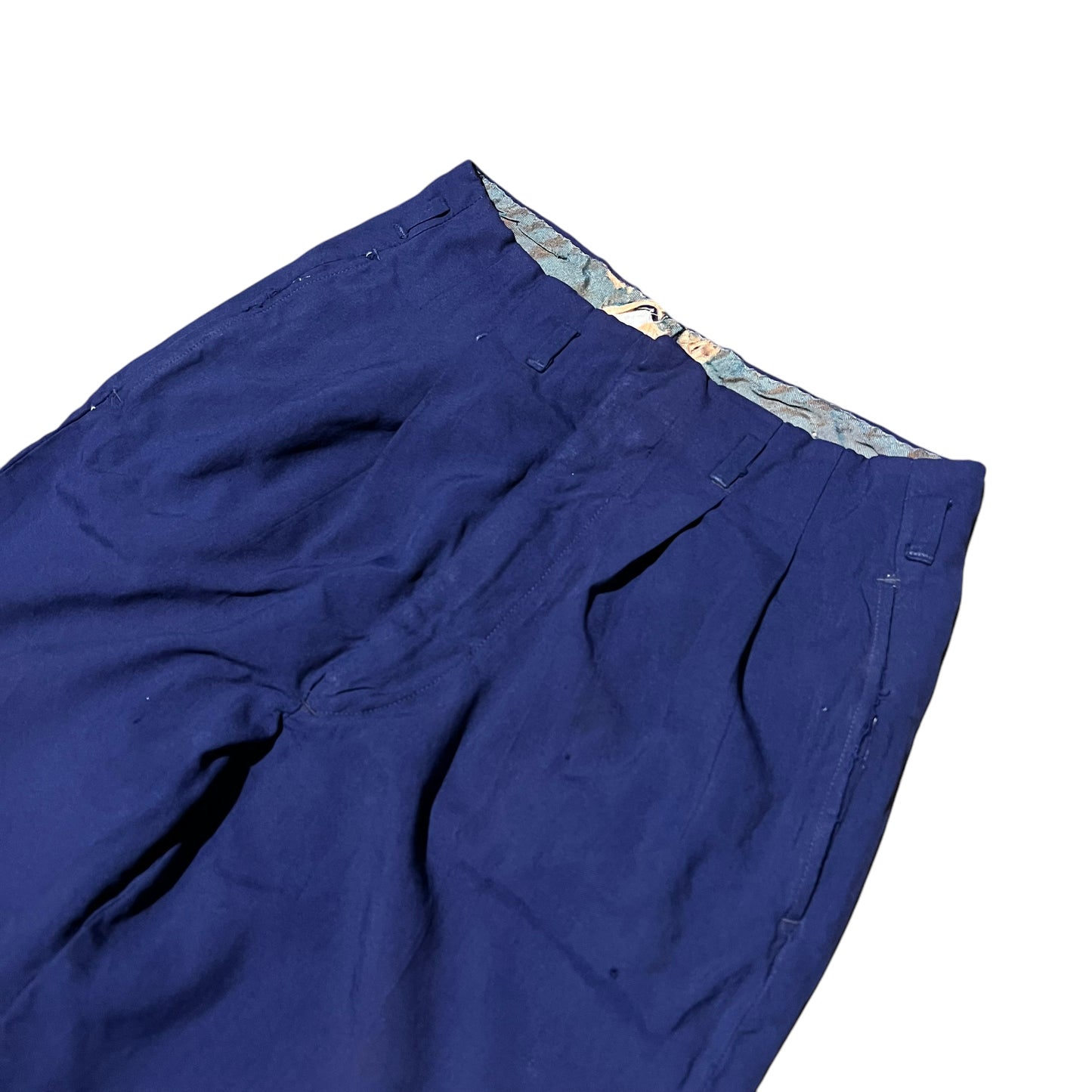 1950s Blue pleated rayon pants (28w)