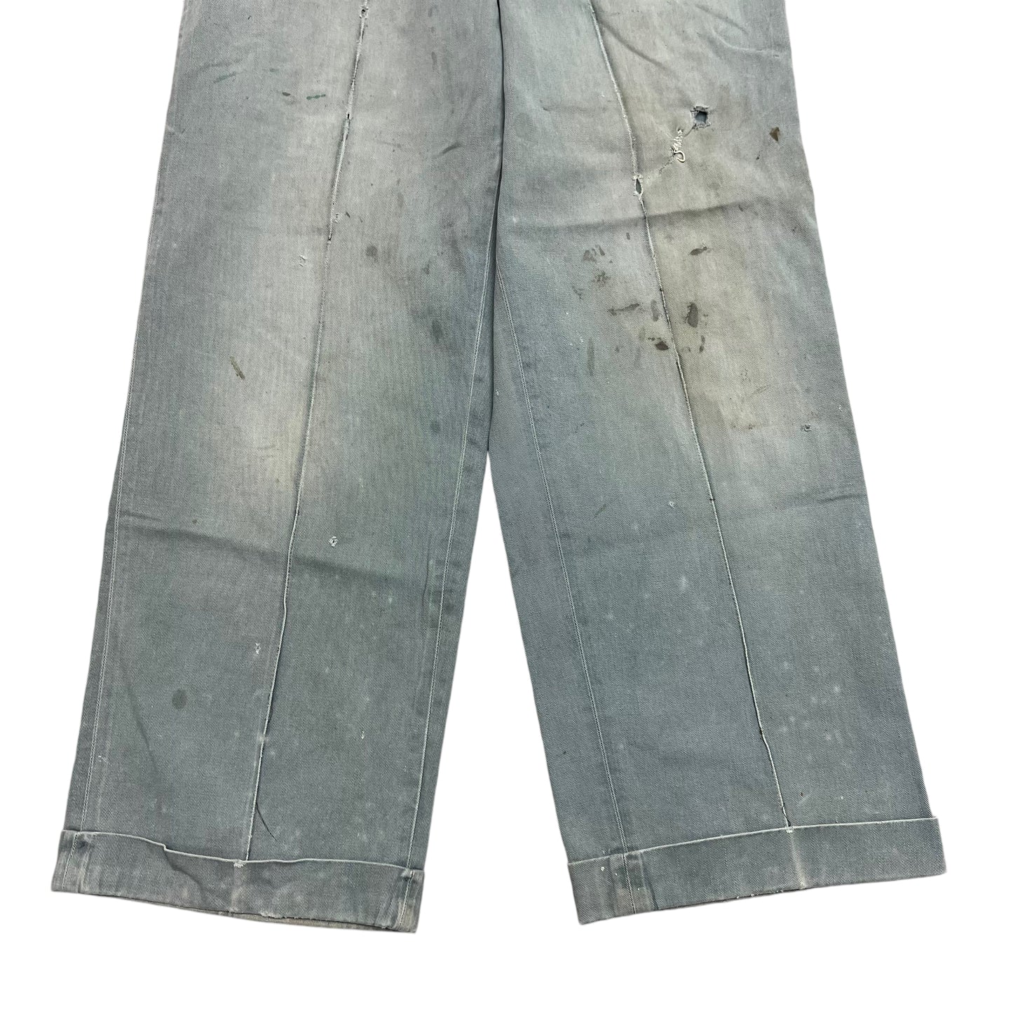 1950s Green sail cloth chino work pants (29w)