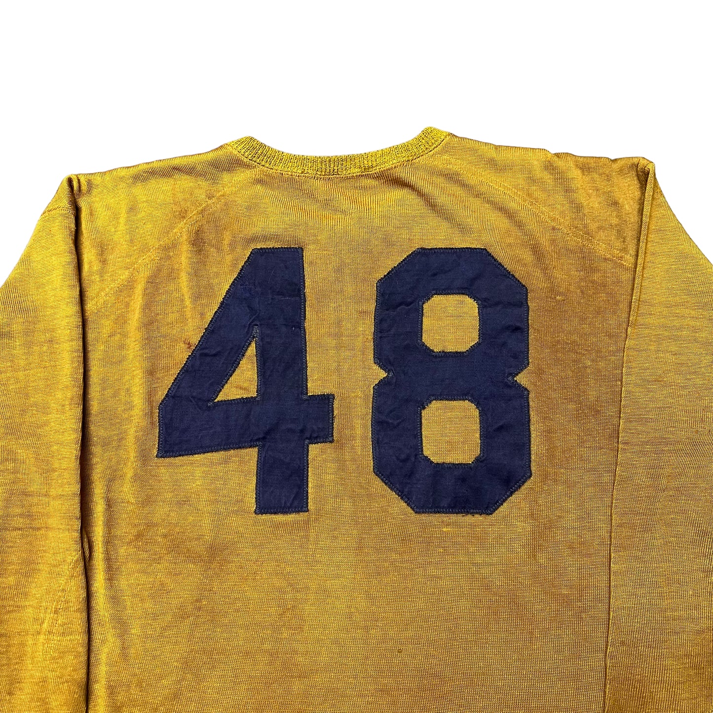 1940s-1950s Rawling’s yellow rayon jersey (M)