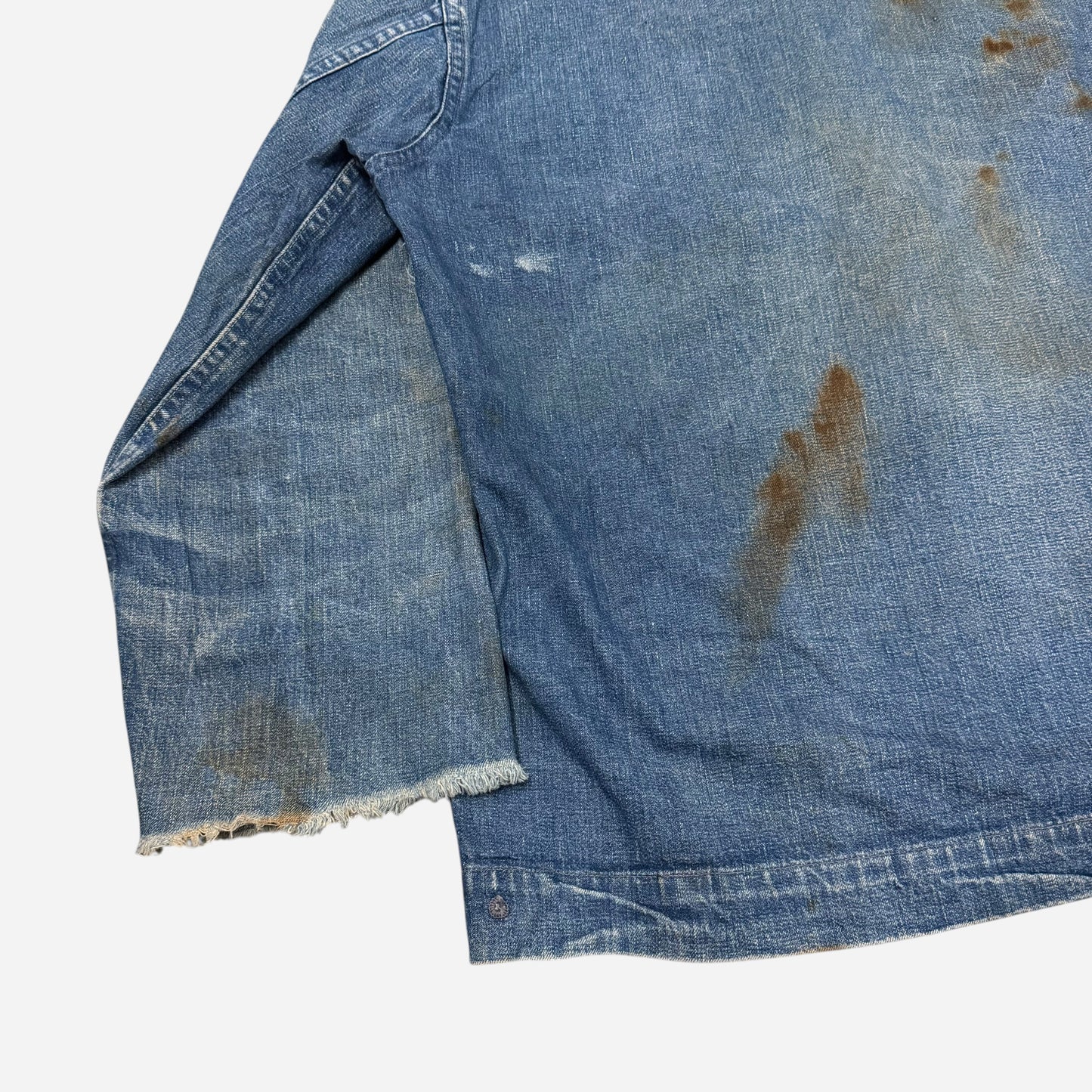 1940s WWII USN denim shawl collar jacket (L)
