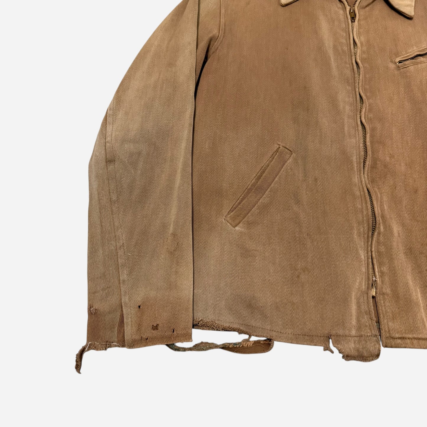 1940s Brown whipcord belt back jacket (M)